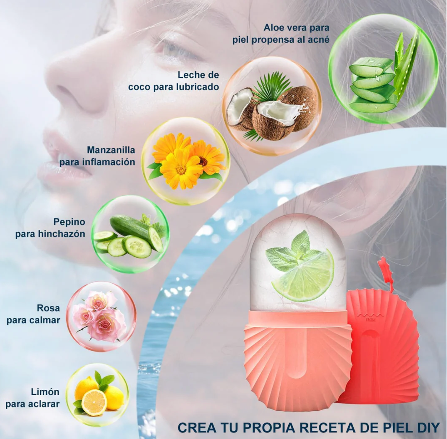 ❄️ IceBloom™- Masajeador Facial De Hielo ❄️